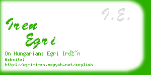 iren egri business card